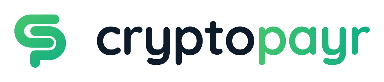 CryptoPayr horizontal lockup on light